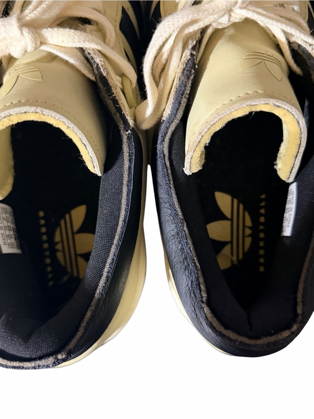Adidas Forum Deconstructed Low Men’s 11.5 Cream Black Leather Sneakers - Picture 9 of 9